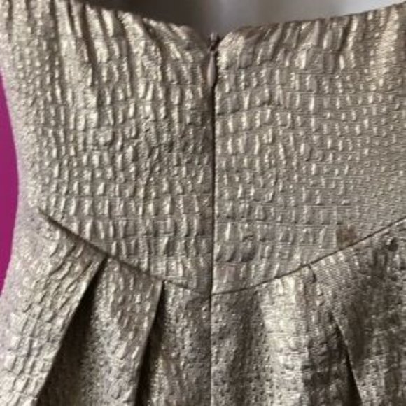 Cache NYE Metallic Gold Textured Strapless Dress - Picture 8 of 8